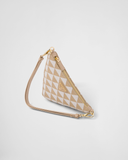  Túi Nữ Prada Embroidered Jacquard Fabric 'Beige' 