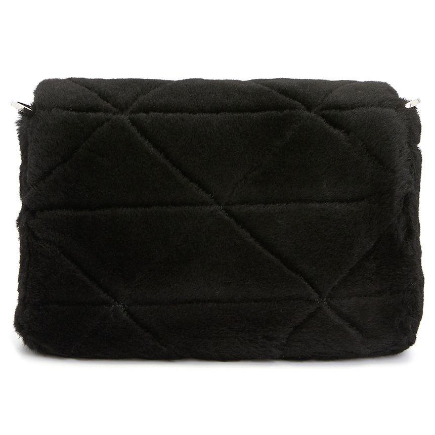  Túi Nữ Prada logo shearling 'Black' 