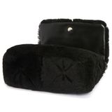  Túi Nữ Prada logo shearling 'Black' 