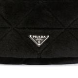  Túi Nữ Prada logo shearling 'Black' 