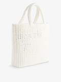  Túi Prada Logo Large Straw Tote Bag 'White' 