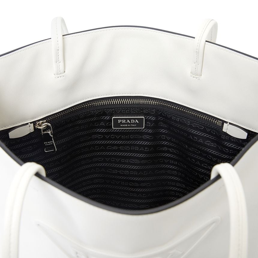  Túi Nữ Prada Logo Tote 'White' 