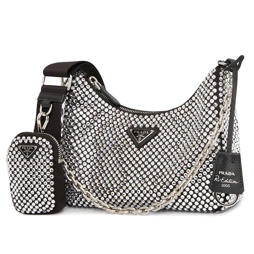  Túi Nữ Prada Reedition 2005 Crystal 'Silver' 