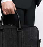  Túi Nam Dior Zipped Briefcase 'Black' 