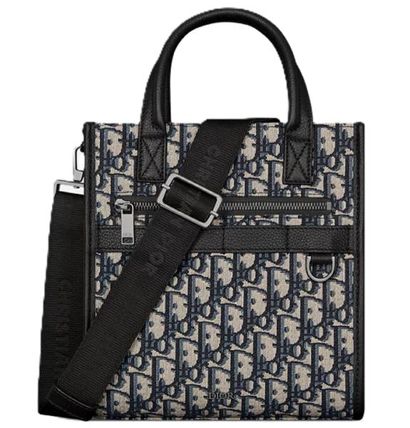  Túi Nam Dior Safari North-South Tote Bag 'Black Beige' 