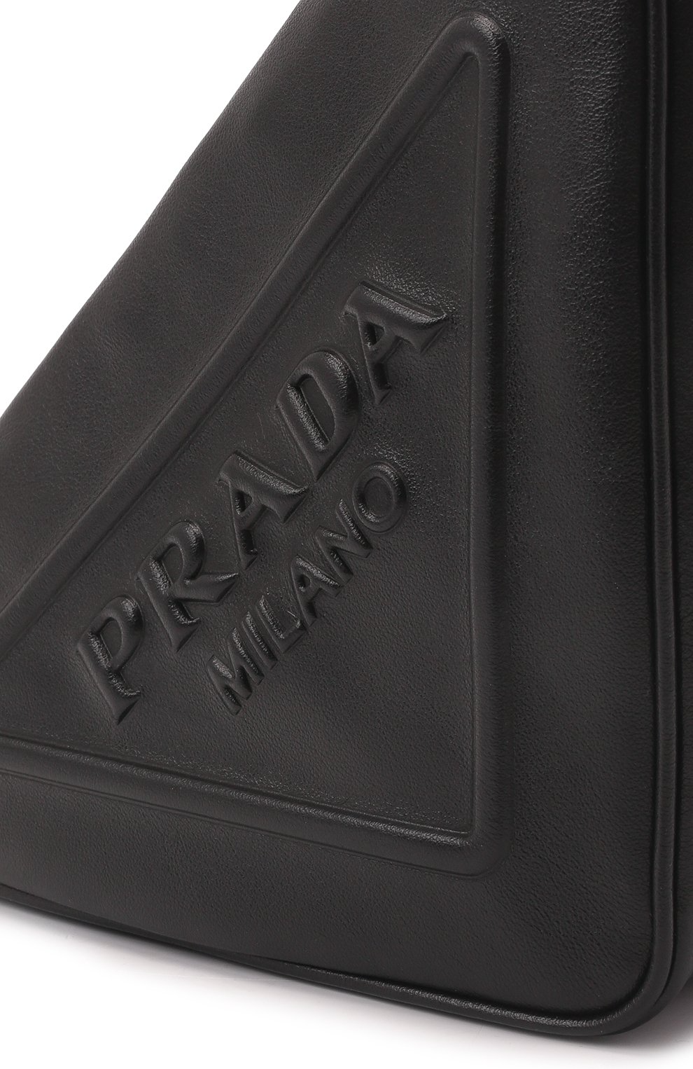  Túi Nữ Prada Leather Triangle Pouch 'Black' 