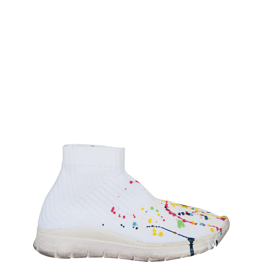  Giày Nữ Maison Margiela Painted Splatter Sock Runner 'White' 