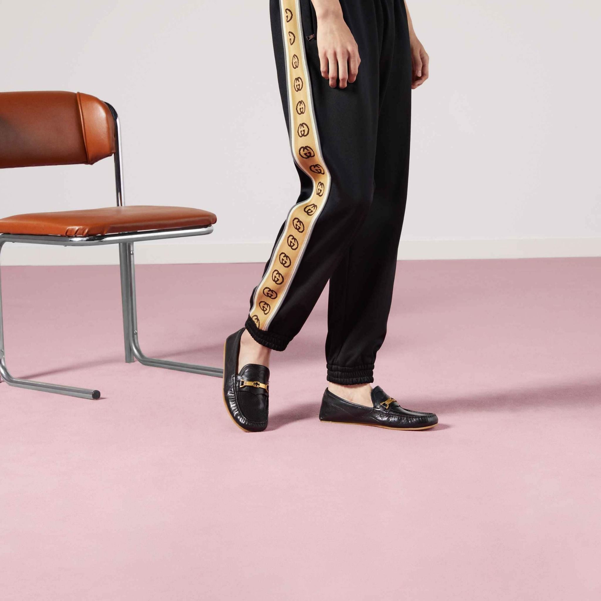  Giày Nam Gucci Loafer With Interlocking G Horsebit 'Black' 