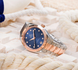  Đồng Hồ OMEGA Seamaster Aqua Terra Automatic Chronometer Diamond Blue Dial 