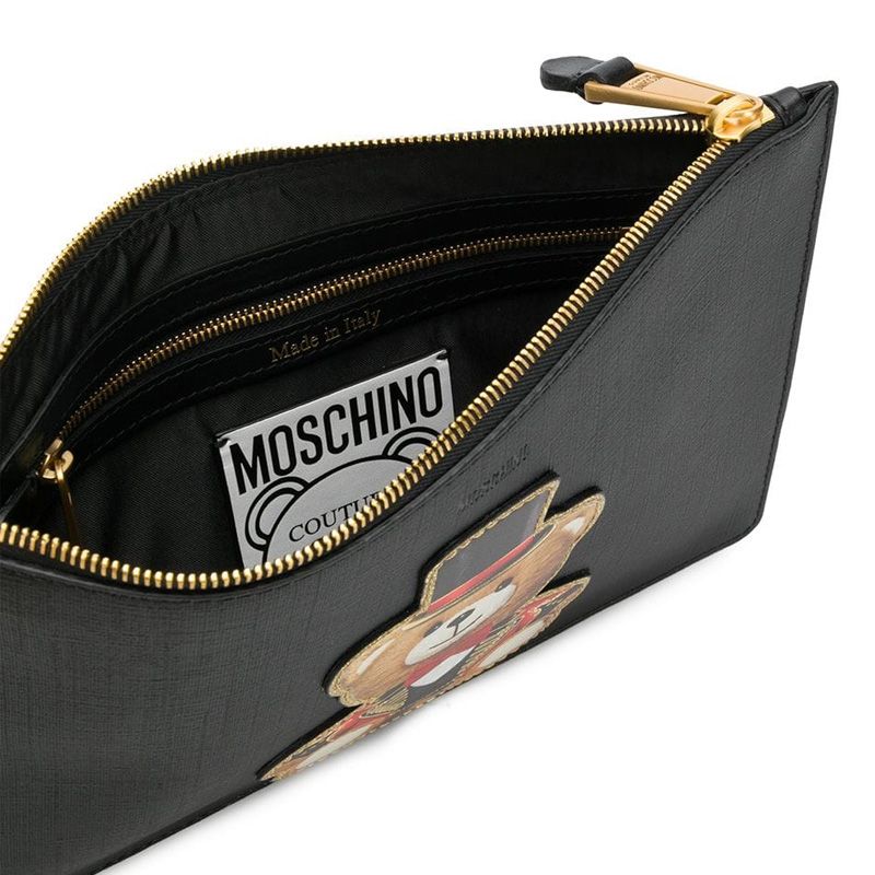  Túi Nữ Moschino Teddy Bear Clutch 'Black' 