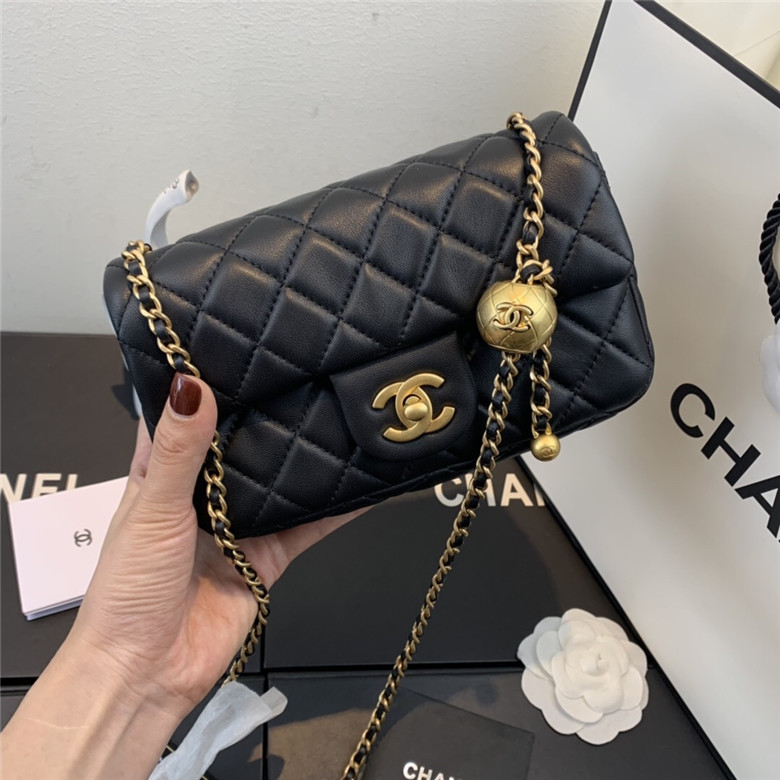 Túi Nữ Chanel Flap Bag Lambskin Black Leather AS1787B0291694305  LUXITY