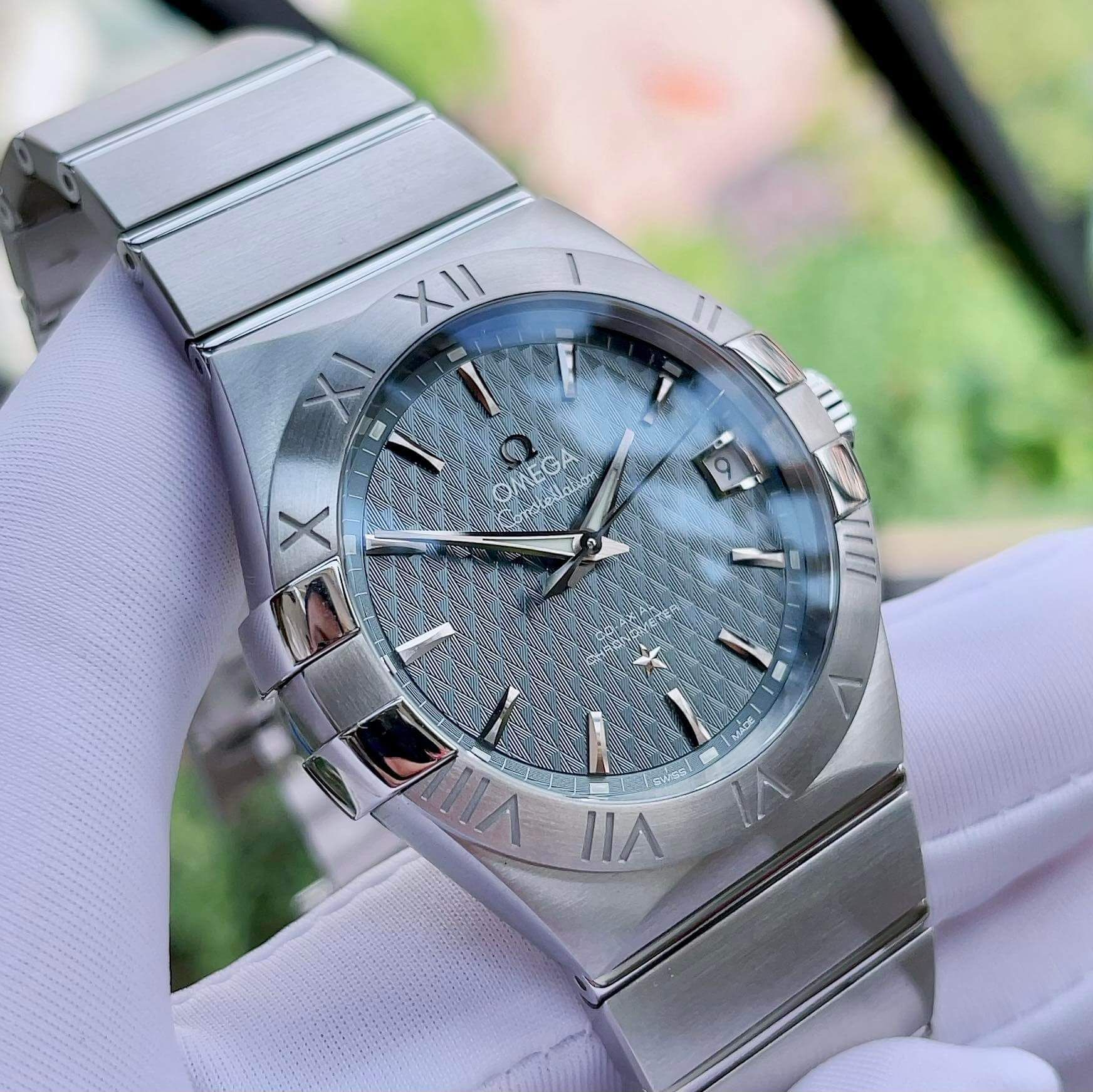  Đồng Hồ Nữ OMEGA Constellation Co-Axial Automatic 'Blue' Dial 