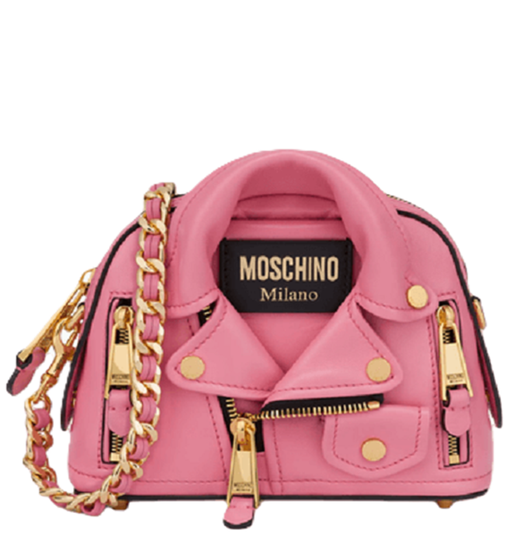  Túi Nữ Moschino Biker Shoulder Bag 'Pink' 