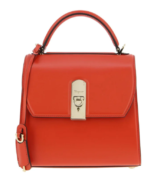  Túi Nữ Salvatore Ferragamo Boxyz Leather 'Coral' 