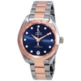  Đồng Hồ OMEGA Seamaster Aqua Terra Automatic Chronometer Diamond Blue Dial 