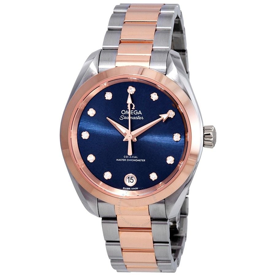  Đồng Hồ OMEGA Seamaster Aqua Terra Automatic Chronometer Diamond Blue Dial 
