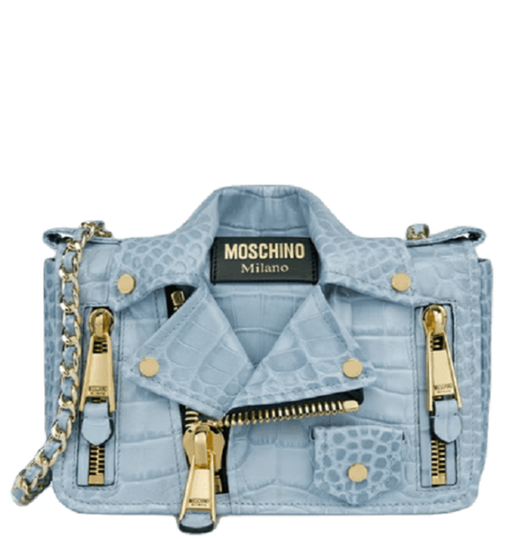  Túi Moschino Nữ Biker Bag Coco Print 'Blue' 