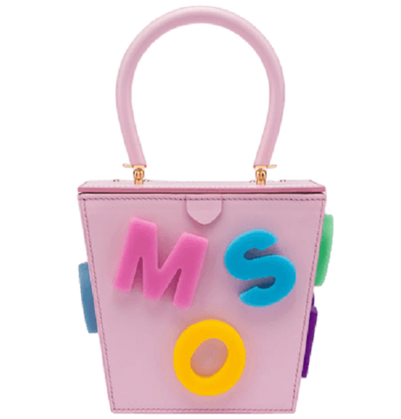  Túi Moschino Nữ Letters Hand Bag Pink 