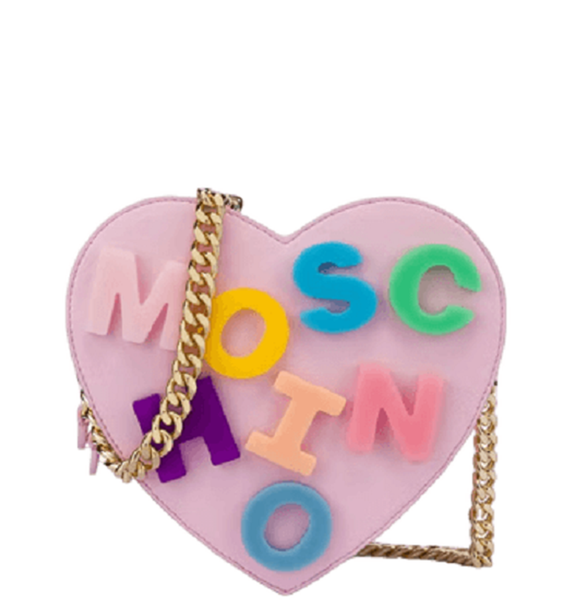  Túi Moschino Nữ Letters Heart Hand Bag Pink 