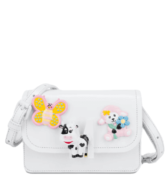  Túi Nữ Moschino M Animal Patches Shoulder Bag 'White' 
