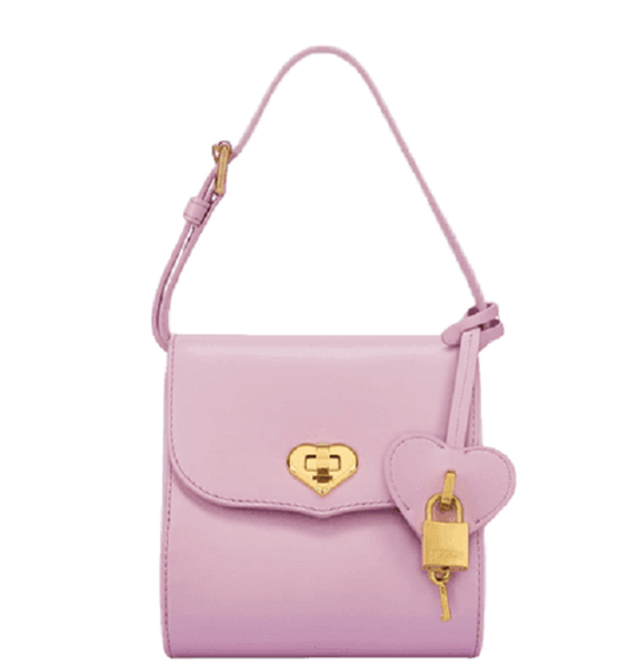  Túi Nữ Moschino Heart Lock Shoulder Bag 'Pink' 