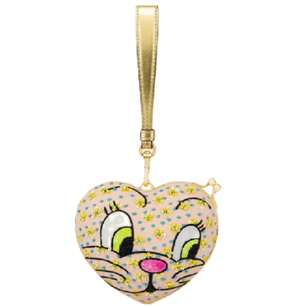  Túi Nữ Moschino Cat Embroidery Heart Bag 'Pale Pink' 