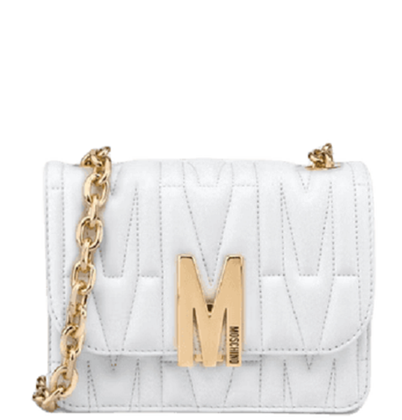  Túi Moschino Nữ Quilted M White 