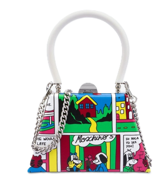  Túi Moschino Nữ Trapeze Bag 'Comics' 