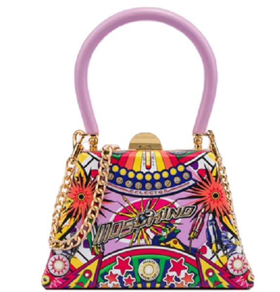  Túi Moschino Nữ Calfskin Trapeze Pinball Print 