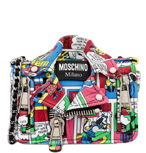  Túi Moschino Nữ Small Biker Bag 'Comics' 