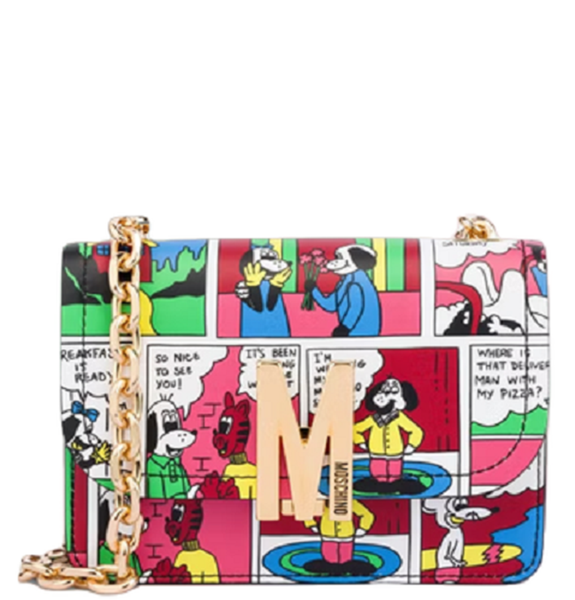  Túi Moschino Nữ Mini M Shoulder Bag 'Comics' 