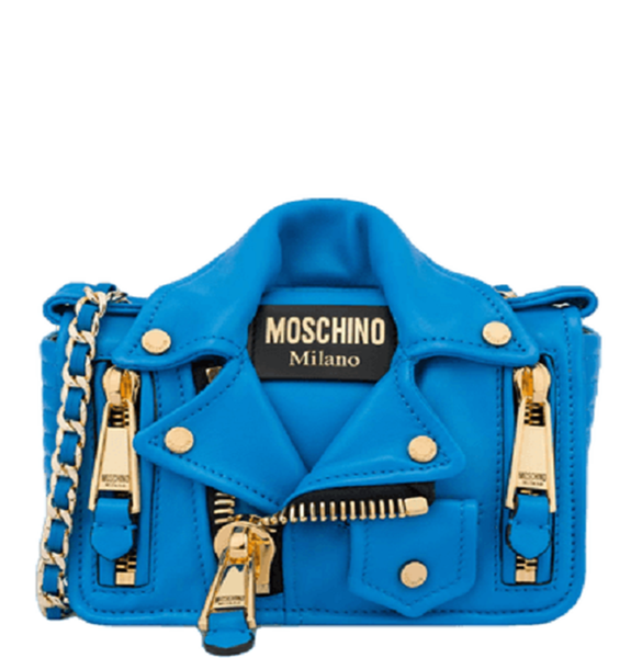  Túi Nữ Moschino Small Nappa Biker Bag 'Bluette' 