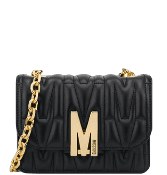  Túi Moschino Nữ Quilted Nappa M Black 