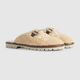  Giày Nữ Gucci The North Face x Gucci Slipper Merino Wool 'Beige' 