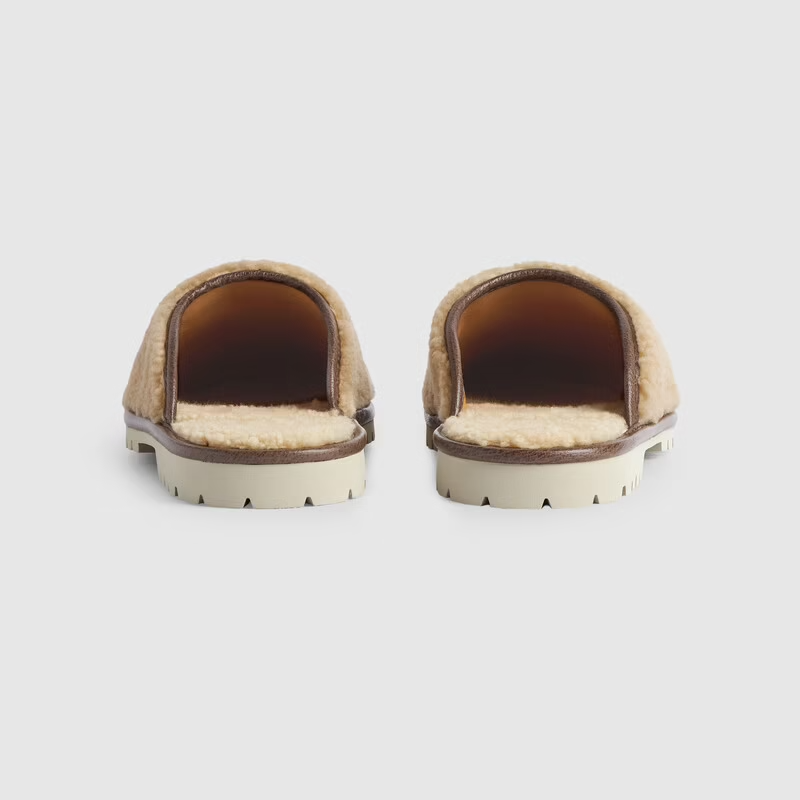  Giày Nữ Gucci The North Face x Gucci Slipper Merino Wool 'Beige' 