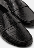  Giày Nam Versace La Medusa Loafers 'Black Leather' 
