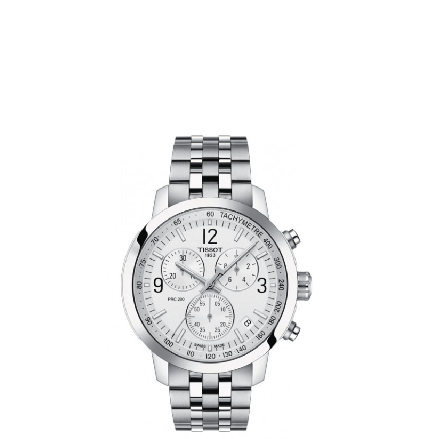  Đồng Hồ Nam Tissot PRC 200 Chronograph Quartz 'Silver' Dial 