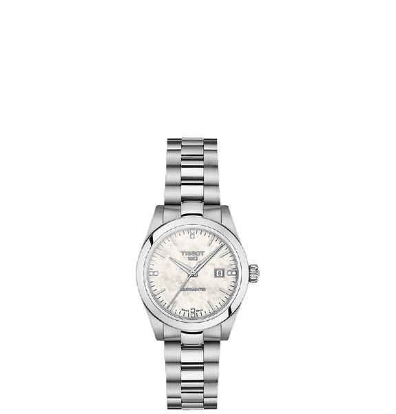  Đồng Hồ Nữ Tissot Automatic Diamond White Mother of Pearl Dial 