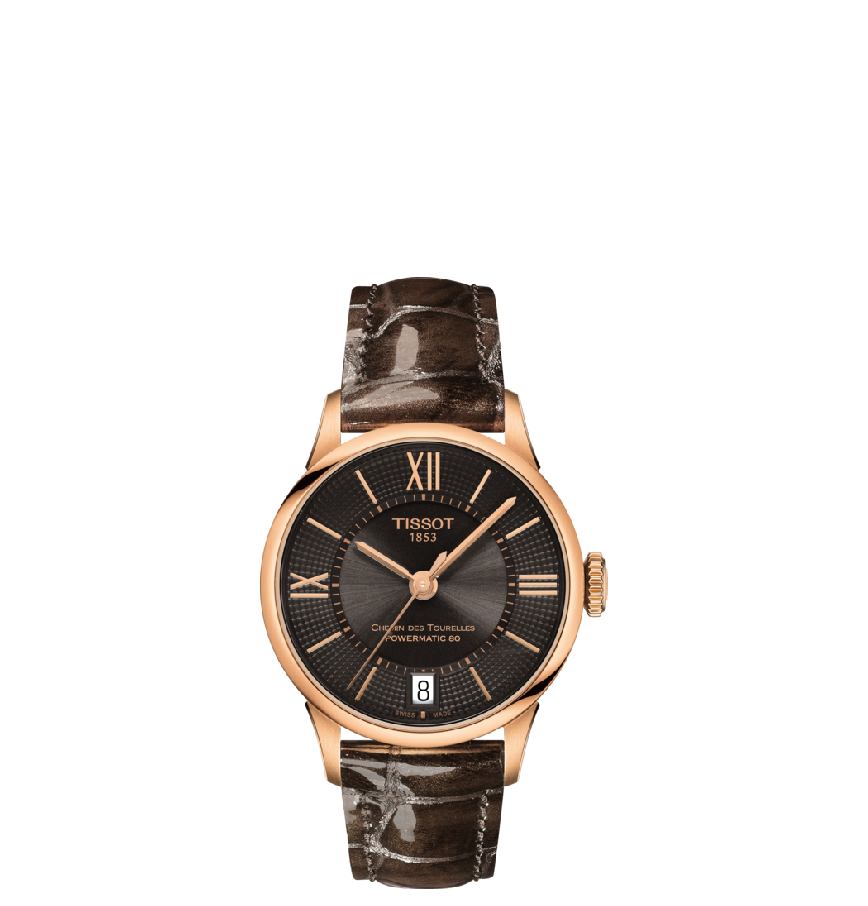  Đồng Hồ Nữ Tissot Chemin des Tourelles Automatic 'Brown' Dial 