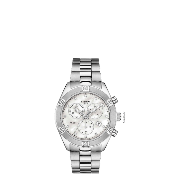  Đồng Hồ Nam Tissot PR 100 Mother of Pearl Diamond Dial 