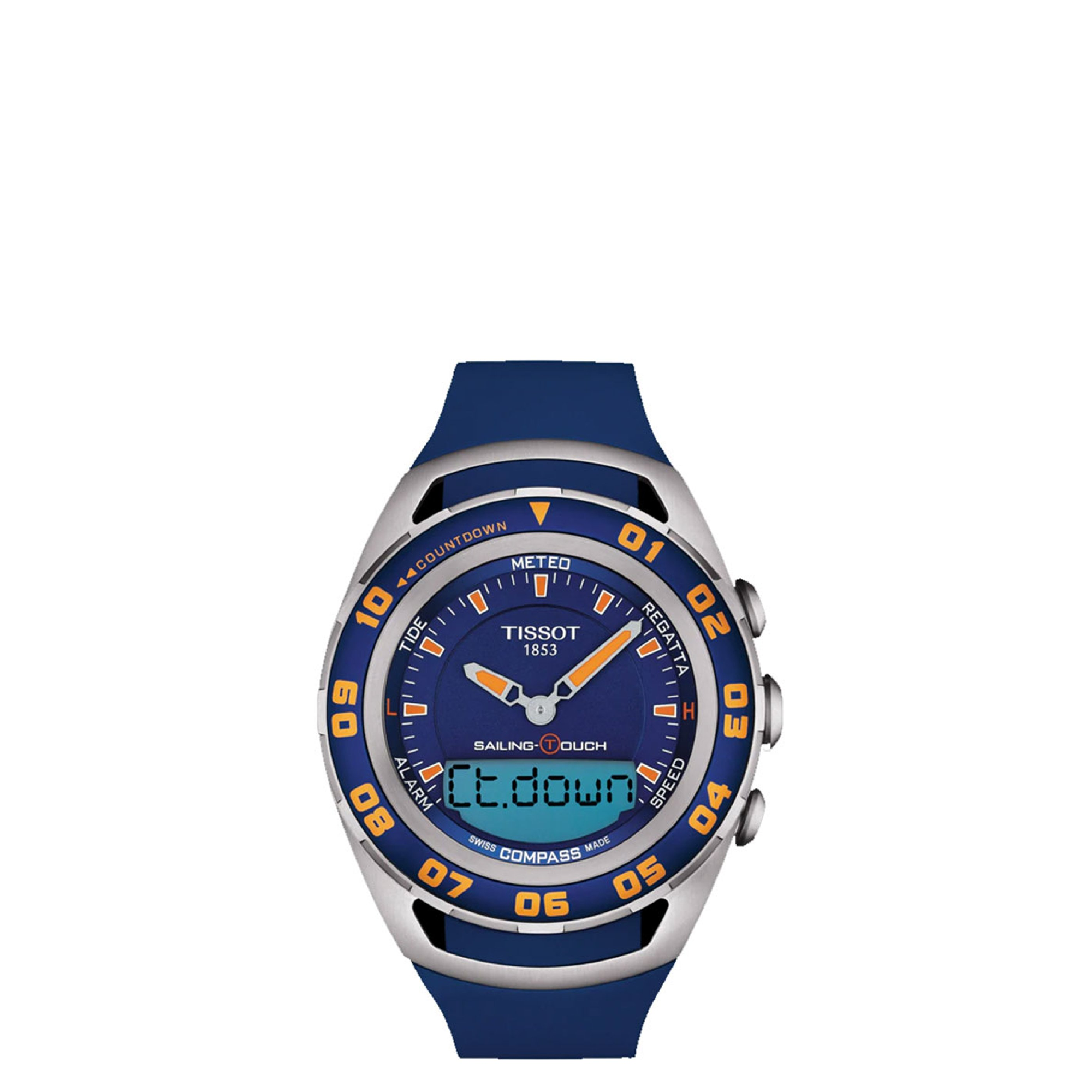  Đồng Hồ Nam Tissot Sailing Touch Perpetual World Time Chronograph 'Blue' Dial 