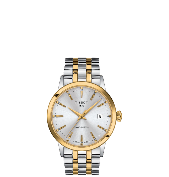  Đồng Hồ Nam Tissot Classic Dream Automatic Silver Dial Two-tone 