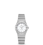  Đồng Hồ Nữ OMEGA Constellation Manhattan Quartz Diamond White Mother of Pearl Dial 