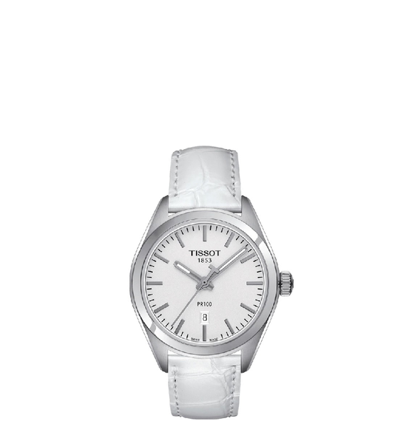  Đồng Hồ Nữ Tissot PR100 Leather 'White' 