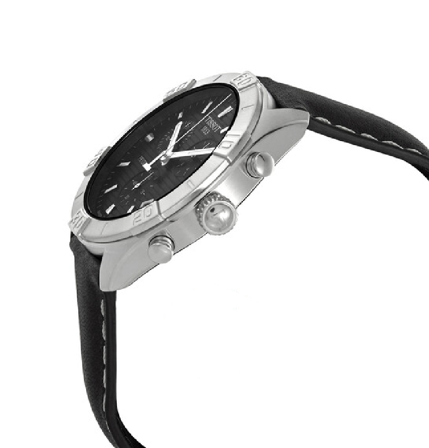  Đồng Hồ Nam Tissot PR100 Chronograph Quartz 'Black' Dial 