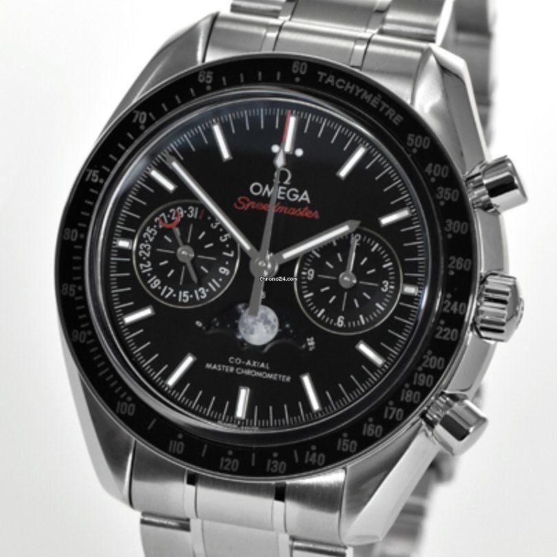  Đồng Hồ Nam Omega Speedmaster Moon Phase Chronograph 'Silver' 