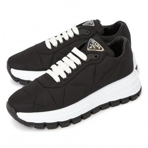  Giày Nữ Prada logo nylon 'Black' 