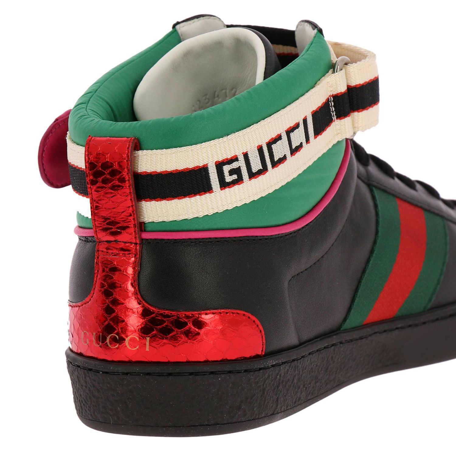 Giày Nam Gucci Stripe Ace High Top 'Black' 523472-0FIW0-1079 – LUXITY