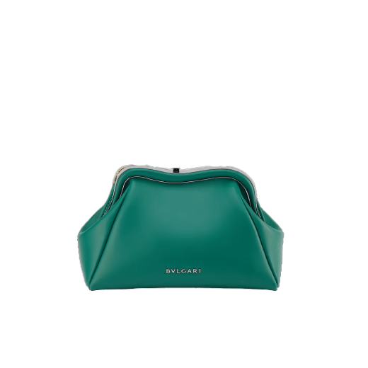  Túi Nữ Bvlgari Serpentine Leather Pouch 'Green' 