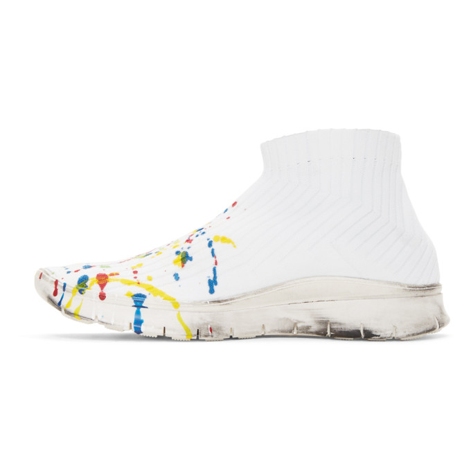  Giày Nữ Maison Margiela Painted Splatter Sock Runner 'White' 